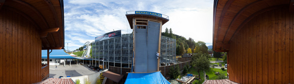 Der neue Kletterturm am Tauernhof, 360 Grad Panorama