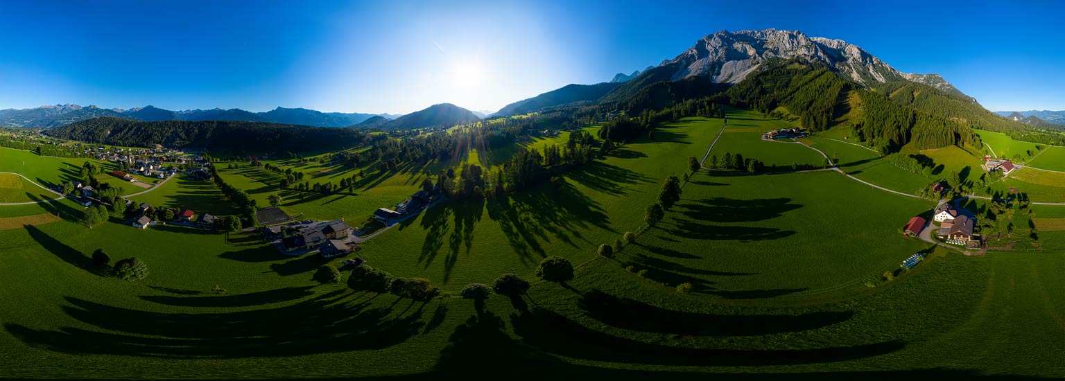 Ramsau am Dachstein, Luftpanorama, 360 Grad Panoramafotografie, Lothar Scherer, Schladming