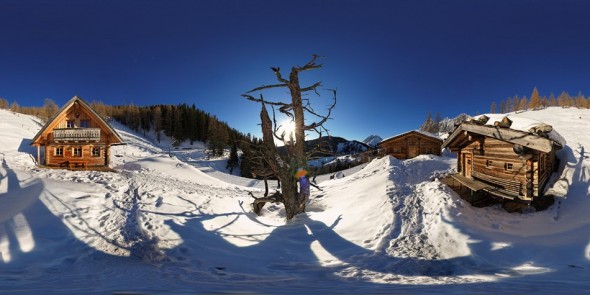 Auf der Brandalm-Hütte 2010, 360 Grad Panorama